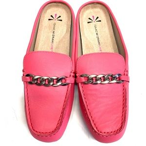 NWOT Isaac Mizrahi Leather Live Chain Loafer